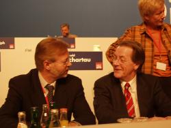Albert Glöckner mit dem Parteivorsitzenden der SPD Franz Müntefering
